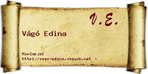 Vágó Edina névjegykártya
