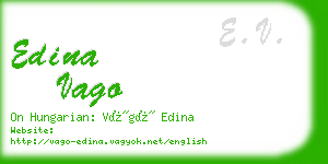 edina vago business card